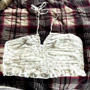 american eagle floral tied tube top | worn: never | size: L